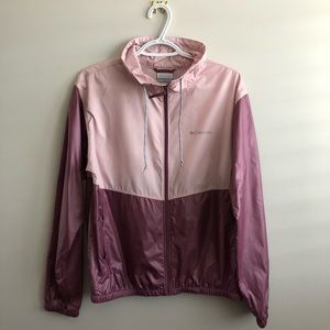 pink columbia windbreaker